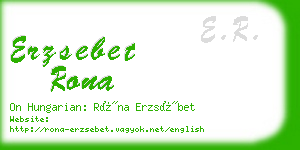 erzsebet rona business card